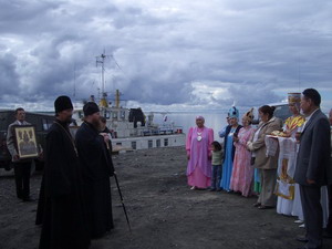 встреча миссионерской группы в Сангаре